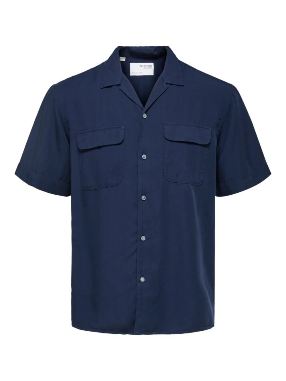 Selected Homme Navy Short Sleeve Shirt/7102